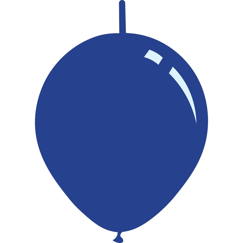 11" Pastel Navy Blue Decomex Linking Latex Balloons (100 Per Bag)