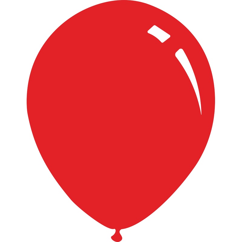 12" Crystal Chili Red Decomex Latex Balloons (100 Per Bag)