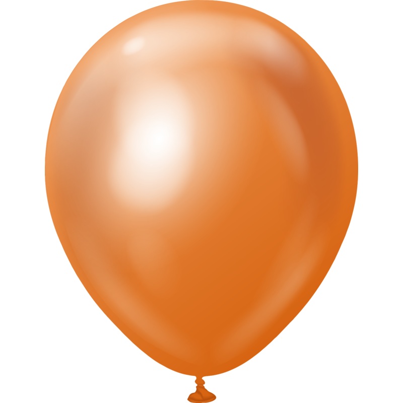 12" Kalisan Latex Balloons Mirror Copper (50 Per Bag)