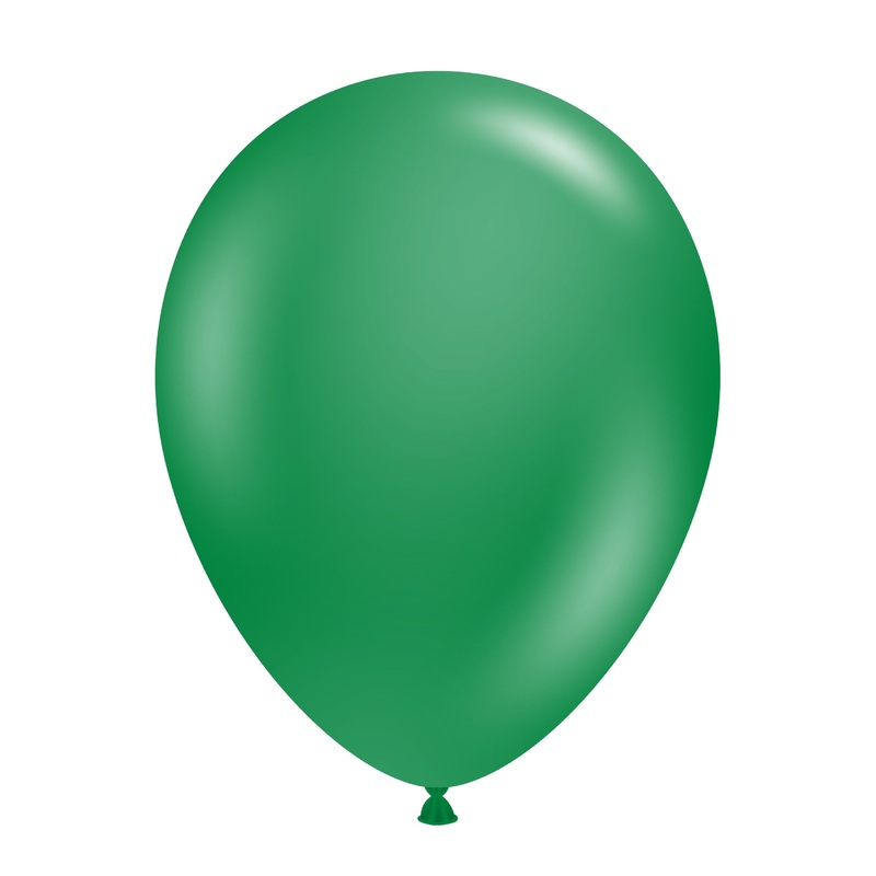 17" Crystal/Jewel Emerald Green Tuftex Latex Balloons (50 Per Bag)