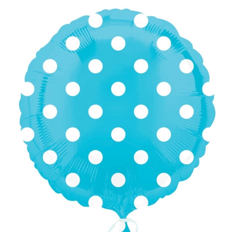 18" Caribbean Blue Dots Balloon