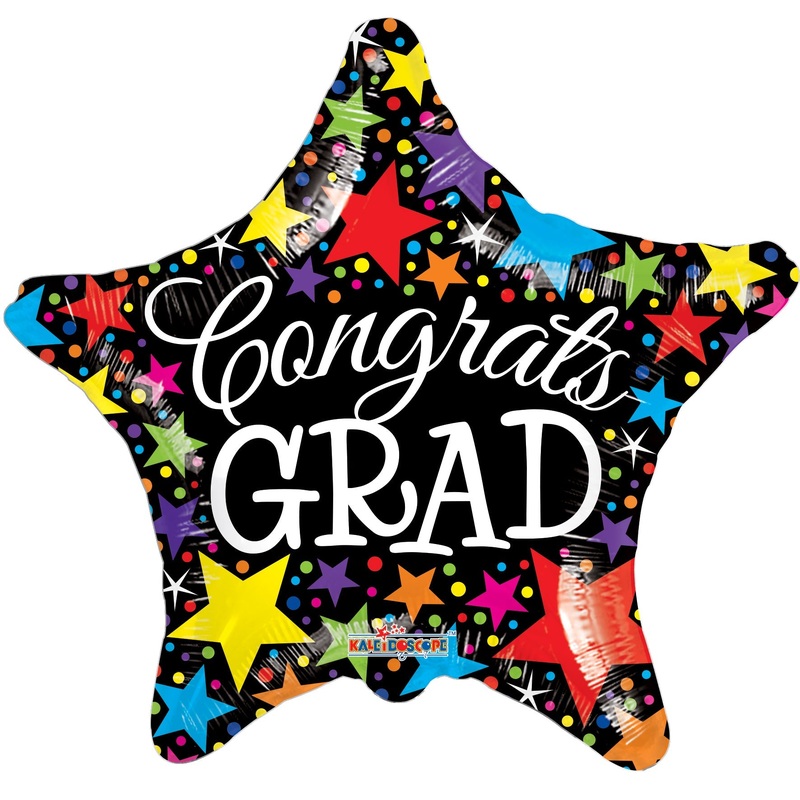 18" Congrats Grad Star Gellibean Balloon