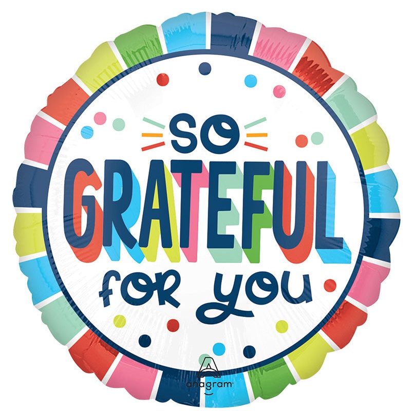 18" So Grateful for You Foil Balloon