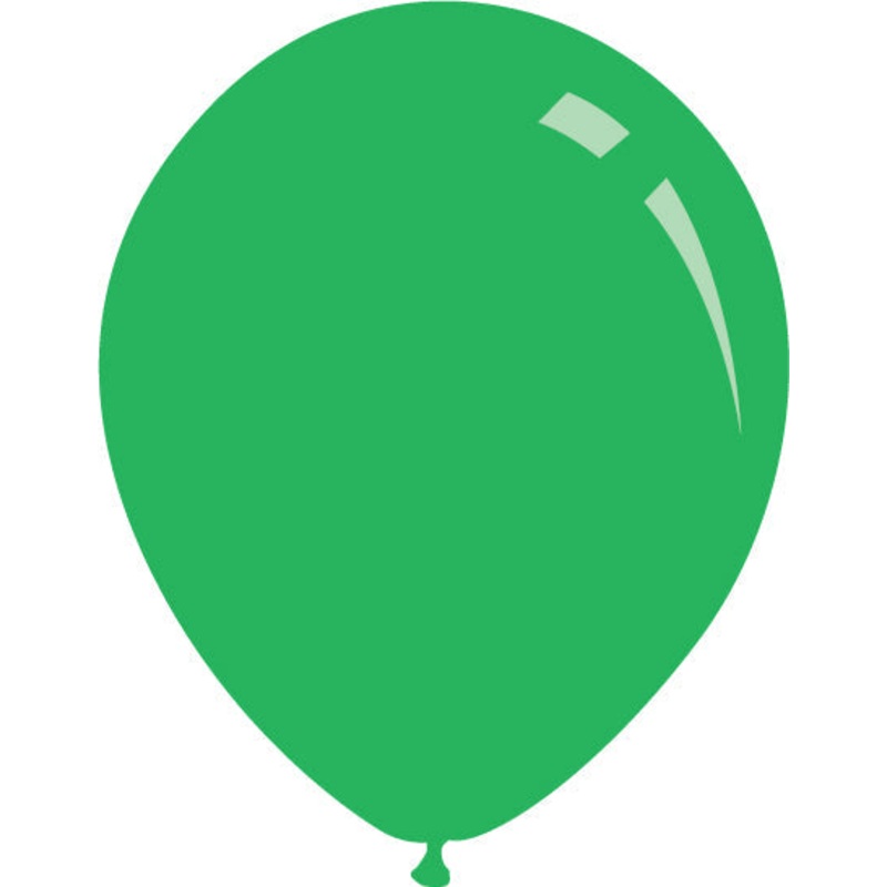 18" Standard Green Decomex Latex Balloons (25 Per Bag)