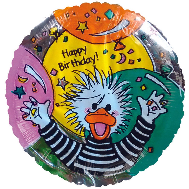2" Airfill Only Suzy Zoo Happy Birthday Balloon