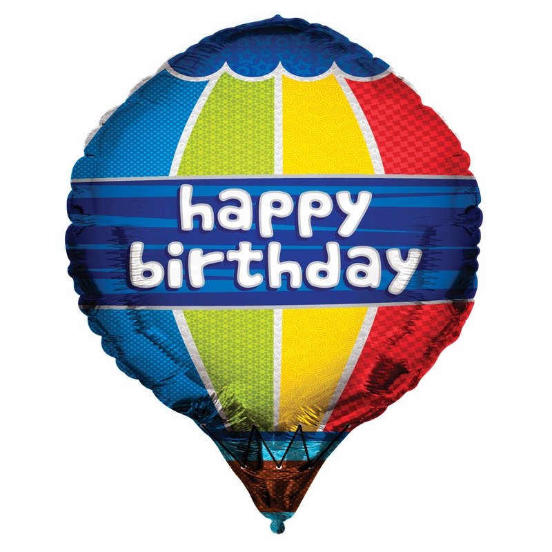 24" Happy Birthday Hot Air Balloon