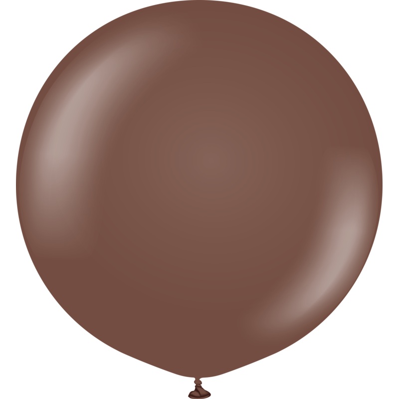 24" Kalisan Latex Balloons Standard Chocolate Brown (5 Per Bag)