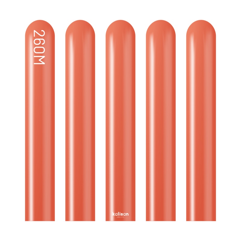 260K Kalisan Twisting Latex Balloons Mirror Red (50 Per Bag)