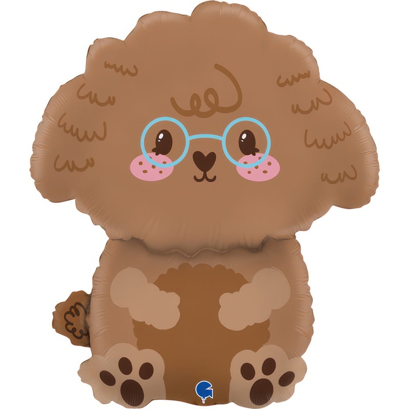 28" Cute Toy Poodle Foil Balloon