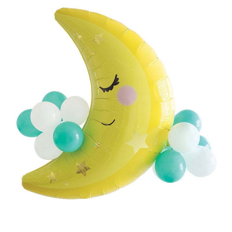 33" Latex Accented Moon Foil Balloon