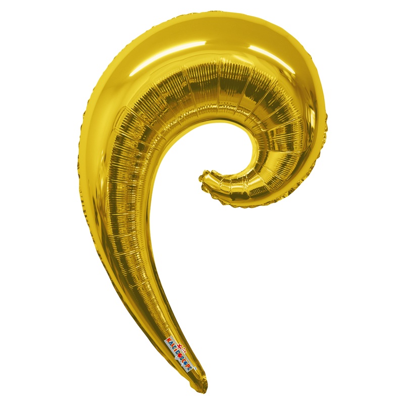 36" Kurly Wave Gold Foil Balloon