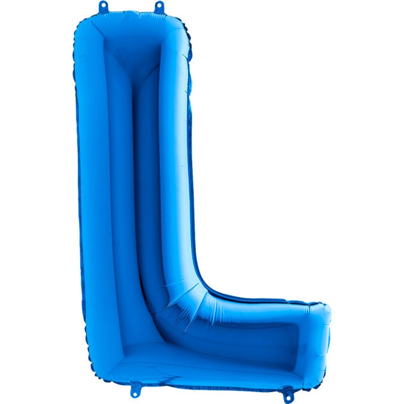 40" (34" Inflated) Foil Shape Megaloon Balloon Letter L Blue