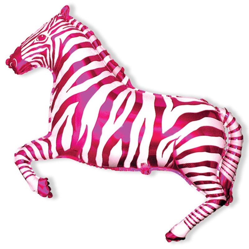 42" Zebra Fuchsia Balloon