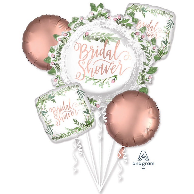 Bouquet Love & Leaves Bridal Shower Foil Balloon