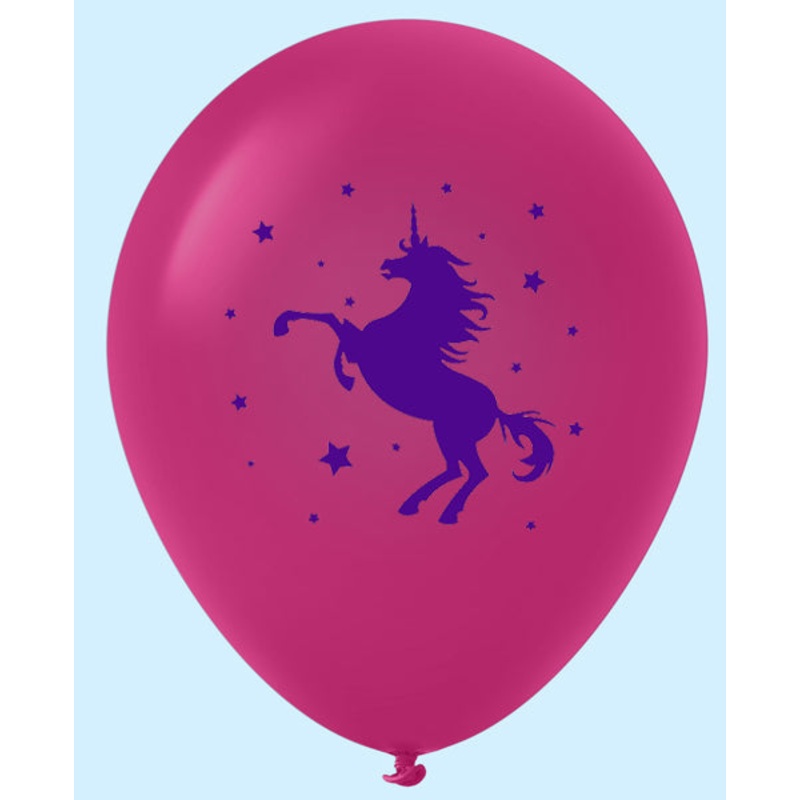 11" Unicorn Latex Balloons (25 Count) Dark Magenta