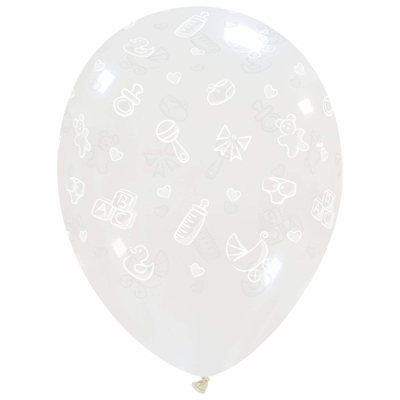 12" Cattex Brand Printed Latex Balloons (25 Per Bag) Baby Stuff