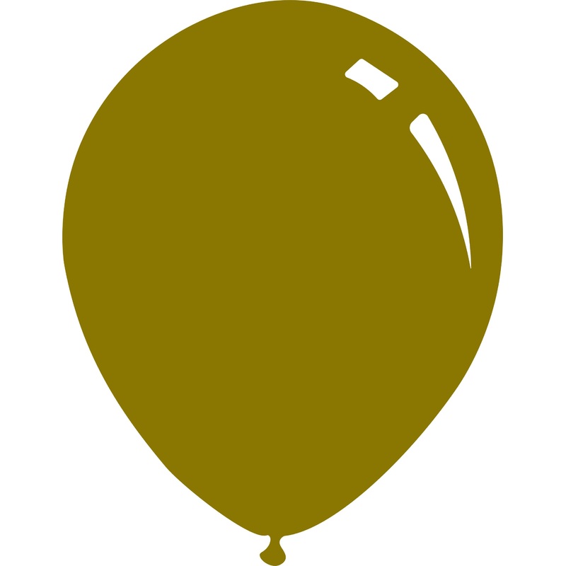 12" Deco Olive Decomex Latex Balloons (100 Per Bag)