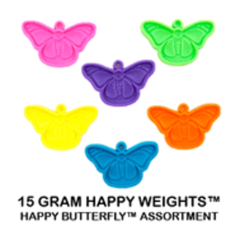 15 Gram Happy Balloon Weights Neon Butterfly Assorted
