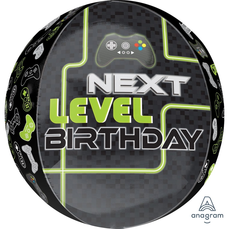 16" Level Up Birthday Orbz Foil Balloon
