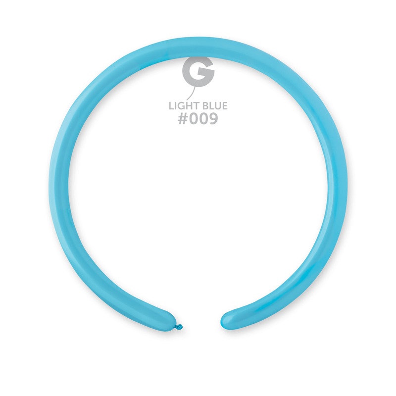 160G Gemar Latex Balloons (Bag of 50) Modelling/Twisting Light Blue