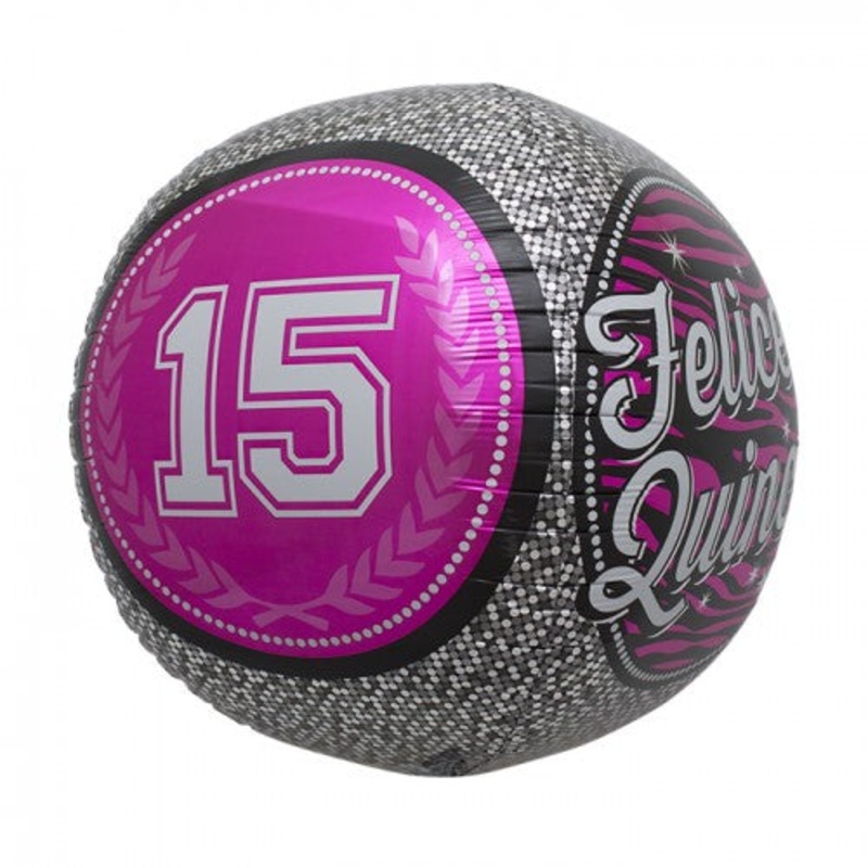 17" Felices Quinces Sphere Balloon (Spanish)