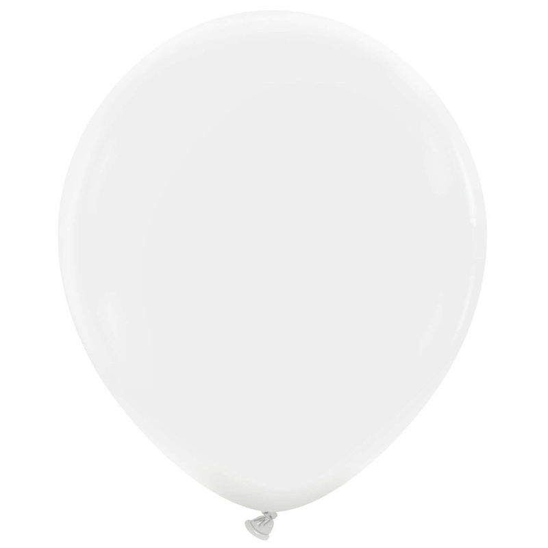 18" Cattex Brand Premium Snow White Latex Balloons (25 Per Bag)