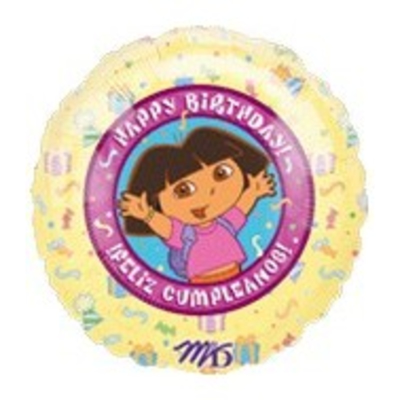 18" Dora Explorer Happy Birthday Spanish Balloon