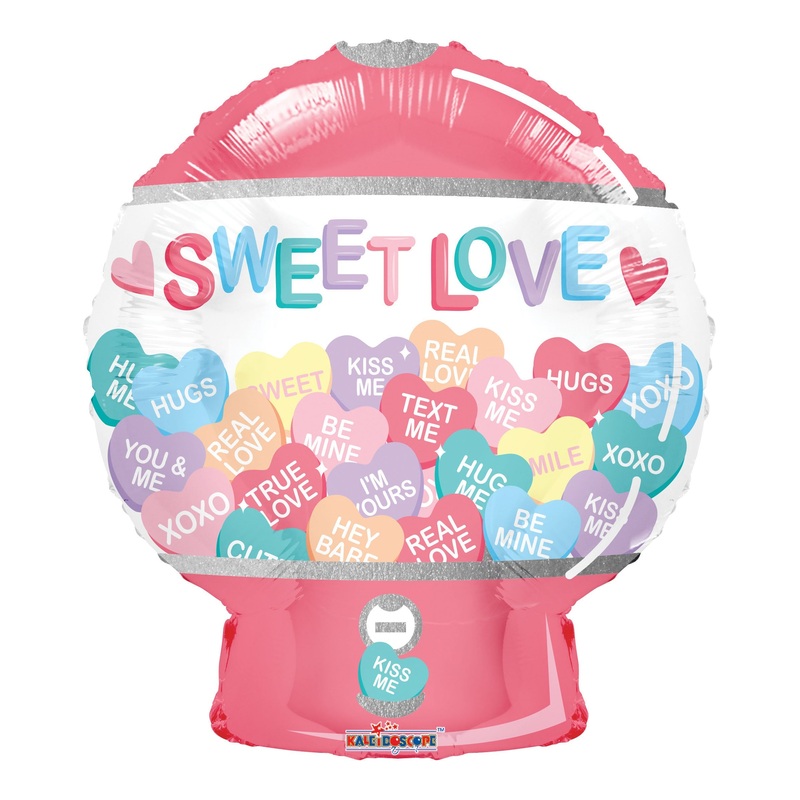 18" Sweet Love Candy Machine Gellibean Foil Balloon