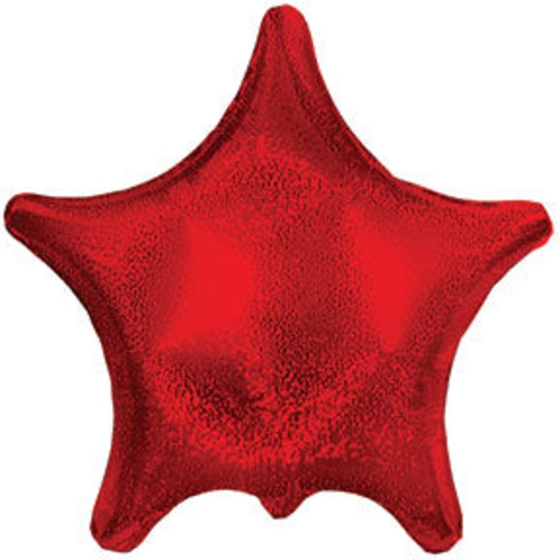 22" Red Dazzeloon Star Balloon