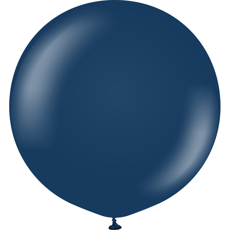 24" Kalisan Latex Balloons Standard Navy (5 Per Bag)