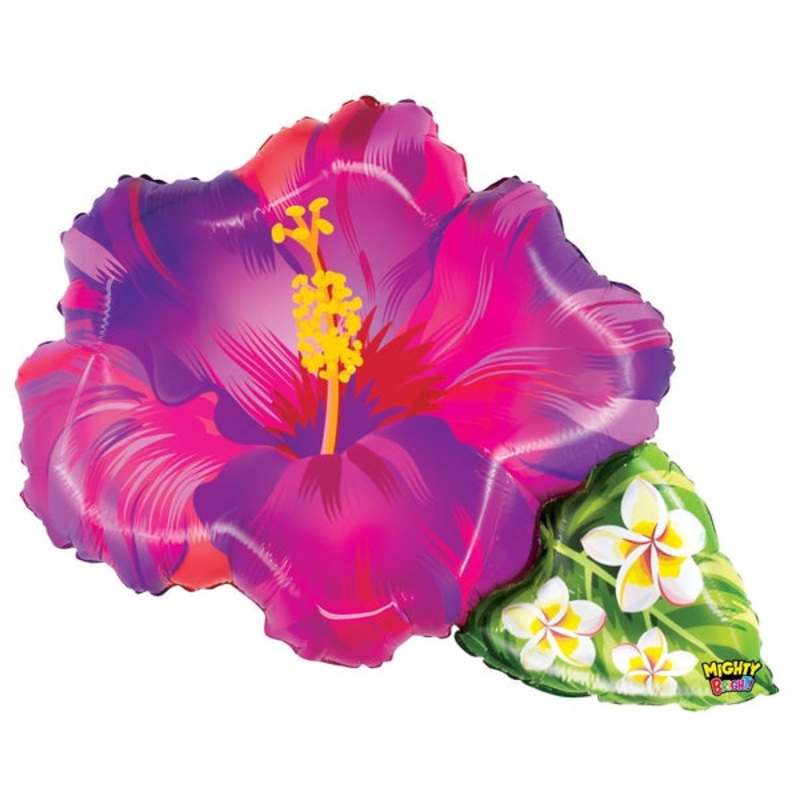 31" Mighty Tropical Flower Purple Foil Balloon