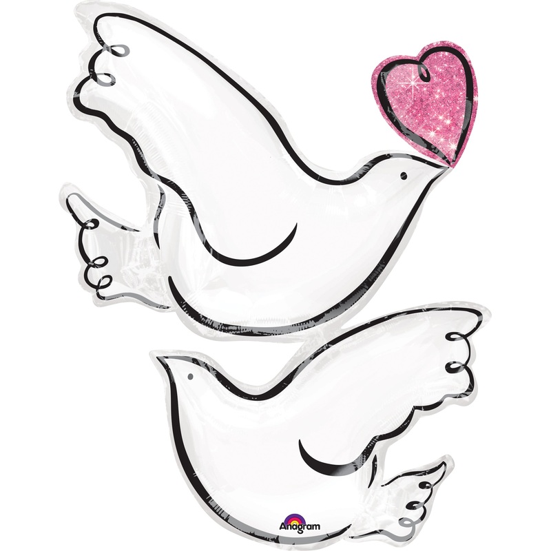 32" Wedding Doves Balloon