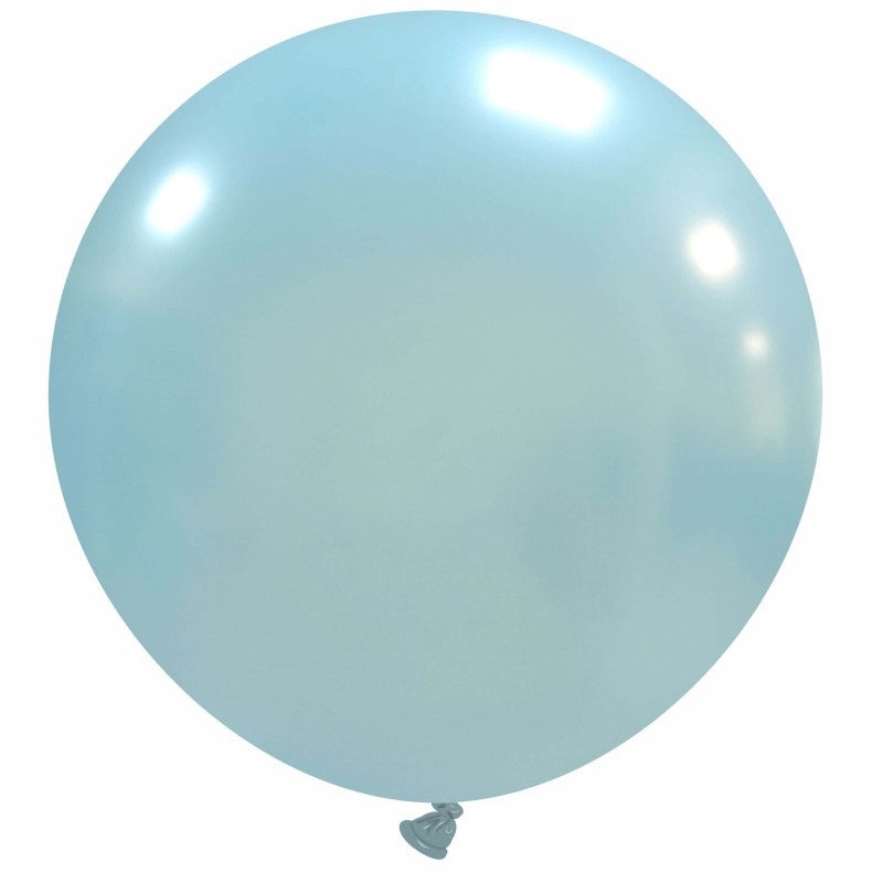 36" Cattex Brand Premium Metal Sky Blue Latex Balloons