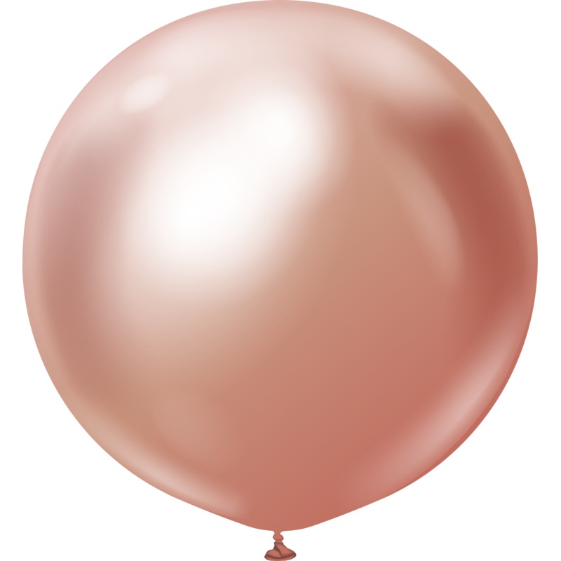 36" Kalisan Latex Balloons Mirror Rose Gold (2 Per Bag)