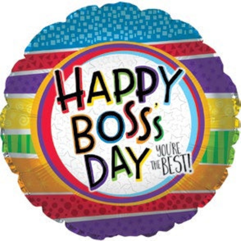 17" Best Boss Stripes Balloon