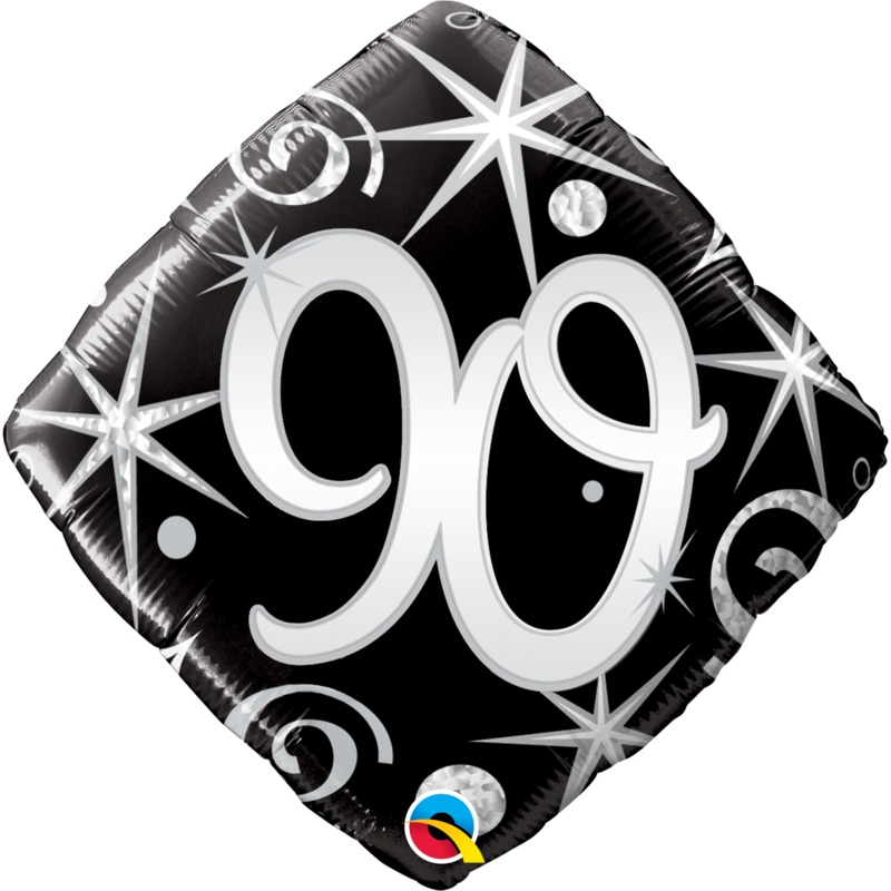 18" Diamond 90 Elegant Sparkles & Swirls Balloon