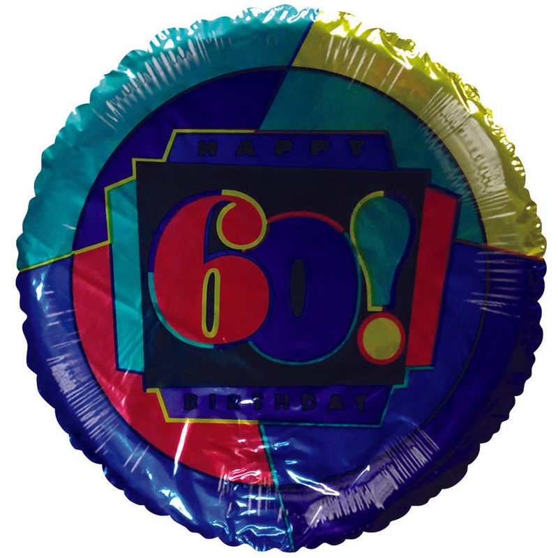 18" Happy 60th Birthday Balloon
