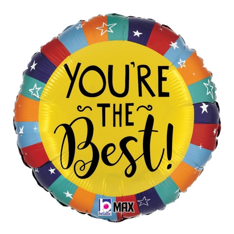 18" MAX Float You're the Best Stars Foil Balloon