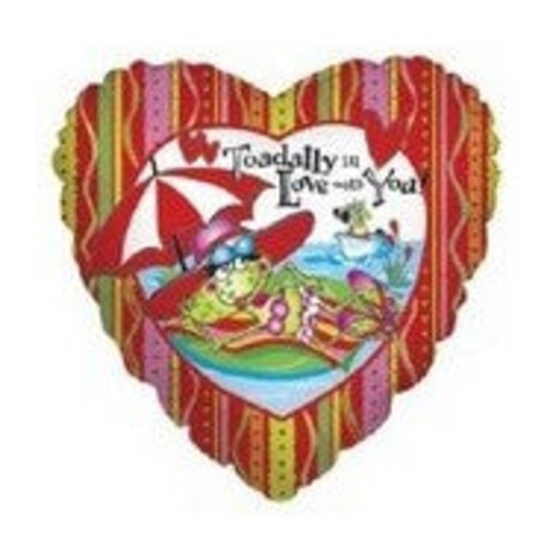 18" Toadally In Love With You Foil Balloon