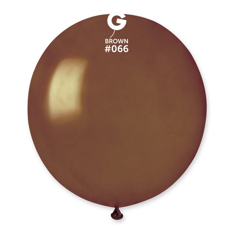 19" Gemar Latex Balloons (Bag of 25) Metallic Brown