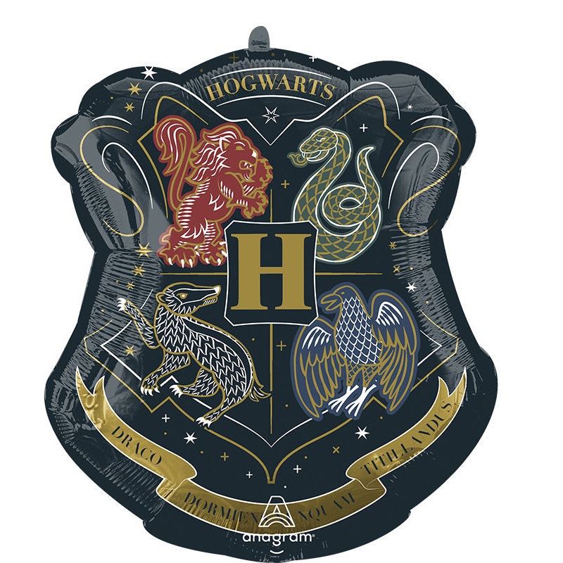 22" Jumbo Supershape Harry Potter Hogwarts Crest Foil Balloon