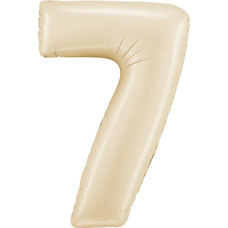 26" Number 7 Satin Cream Foil Balloon