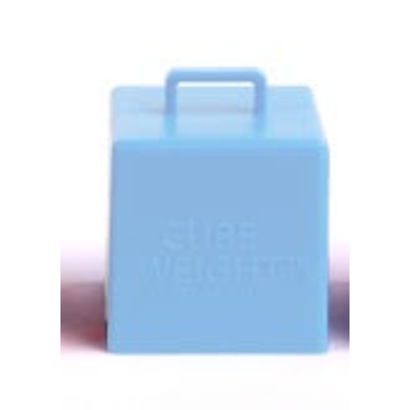 65 gram Cube Balloon Weight: Baby Blue