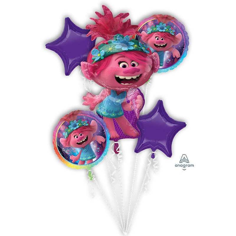 Bouquet Trolls World Tour Foil Balloon