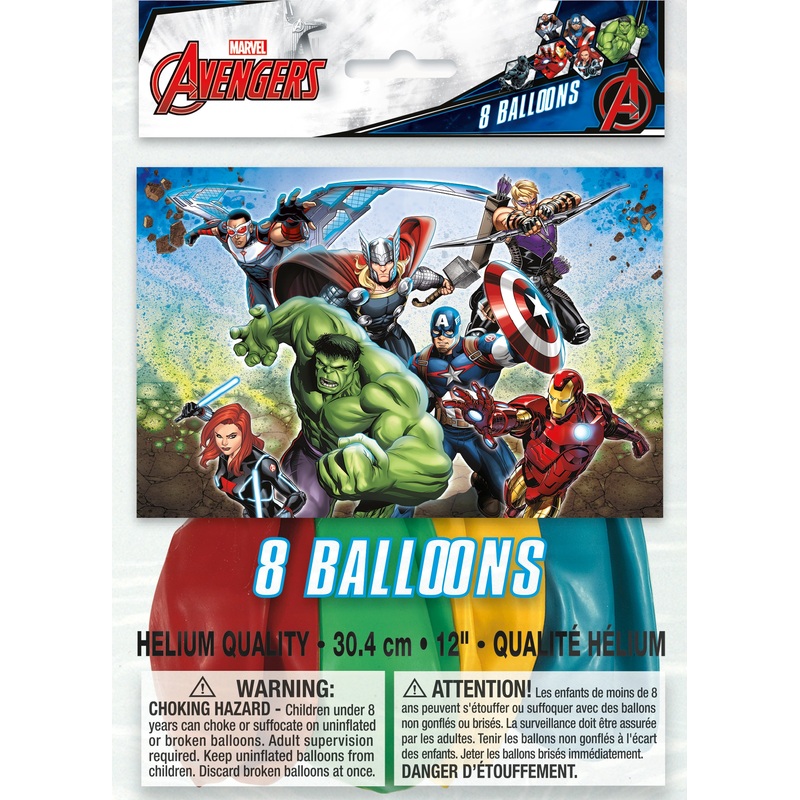 12" (8 Count) Latex Balloons - Avengers