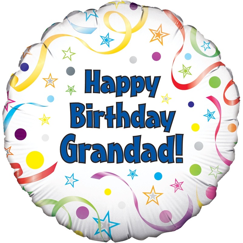 18" Happy Birthday Grandad Oaktree Foil Balloon