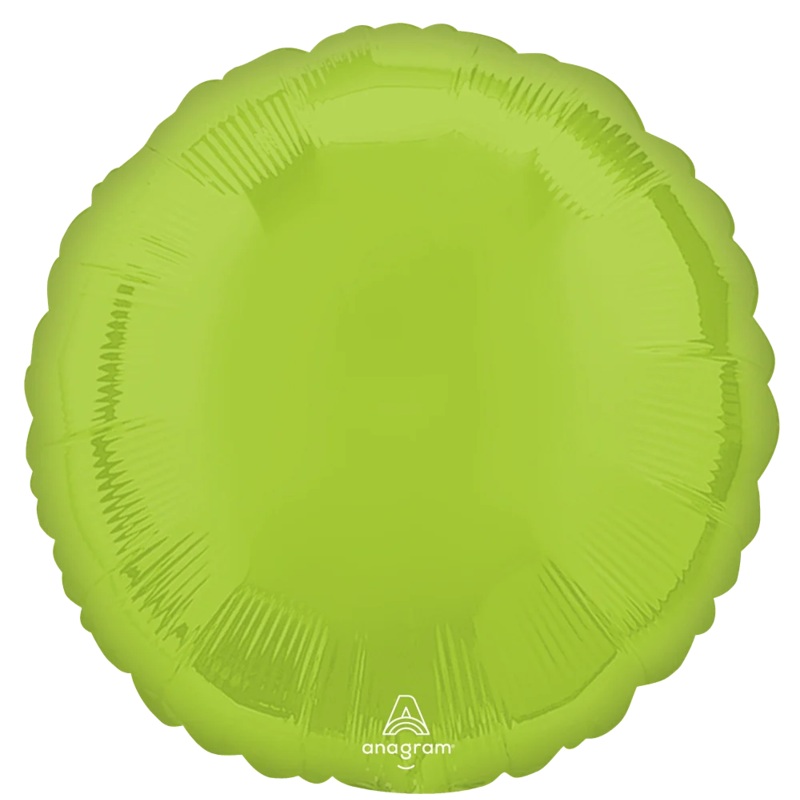 18" Vibrant Circle Round Green Foil Balloon
