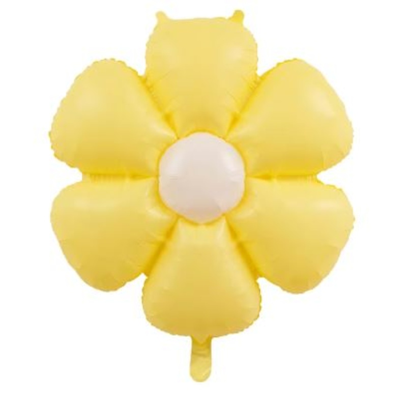 19" Airfill Macaron Color Yellow Daisy Flower Balloon