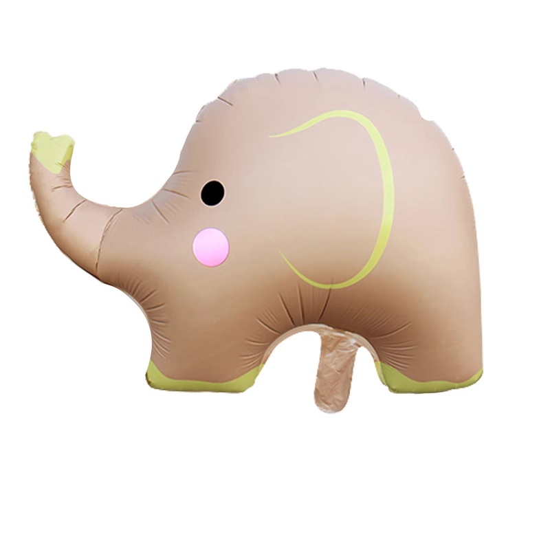 24" Matte Khaki Minimalistic Elephant Foil Balloon