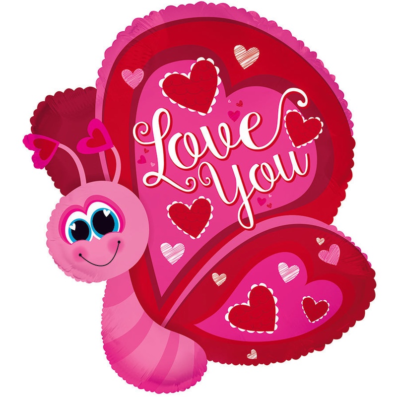 25" Love You Flutterfly Butterfly Balloon